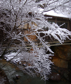 岩屋館の雪景色